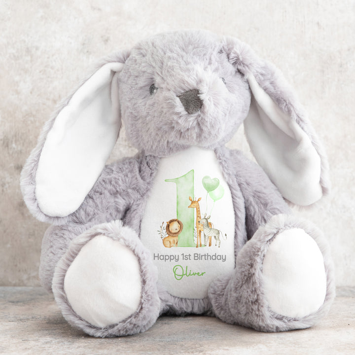 Personalised Green Safari Birthday Teddy