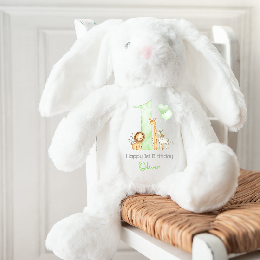 Personalised Green Safari Birthday Teddy