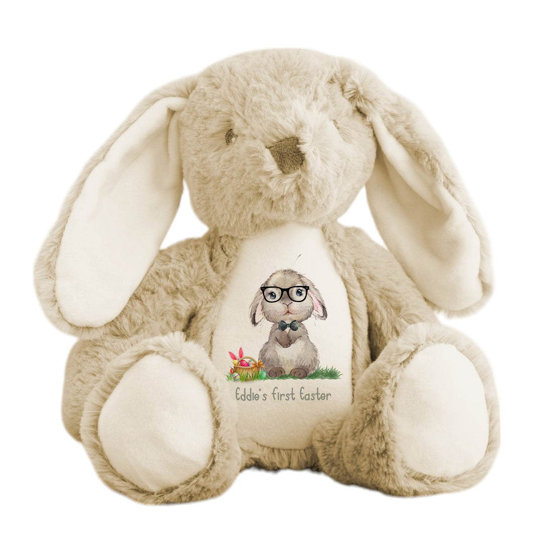 Personalised Black Tie Bunny My First Easter Teddy