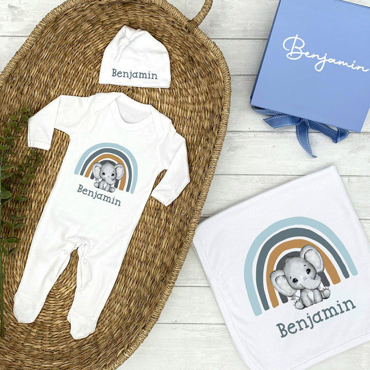 Grey Elephant Rainbow Hamper Clothing Gift Set