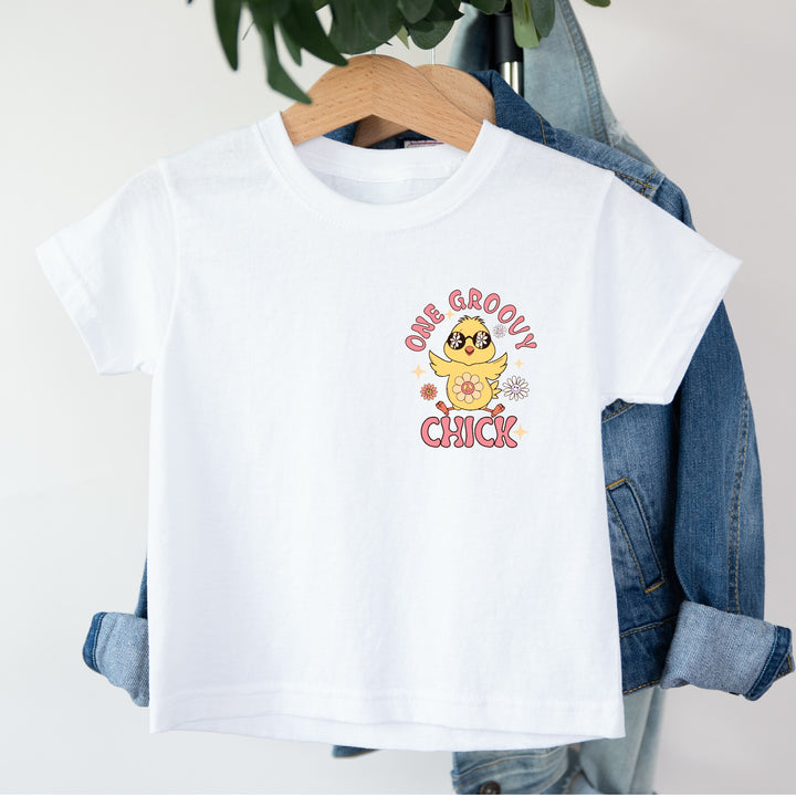 Retro Groovy Chick Easter Bunny T-shirt