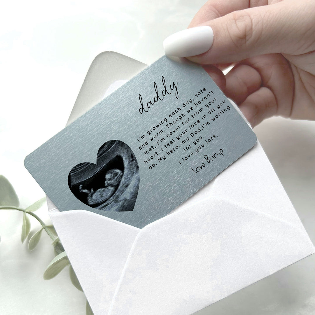 Personalised Heart Baby Scan Wallet Card