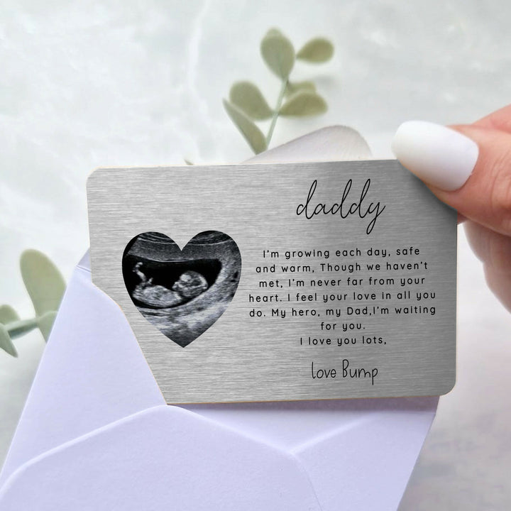 Personalised Heart Baby Scan Wallet Card