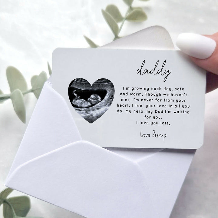 Personalised Heart Baby Scan Wallet Card