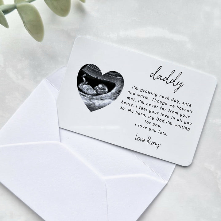 Personalised Heart Baby Scan Wallet Card