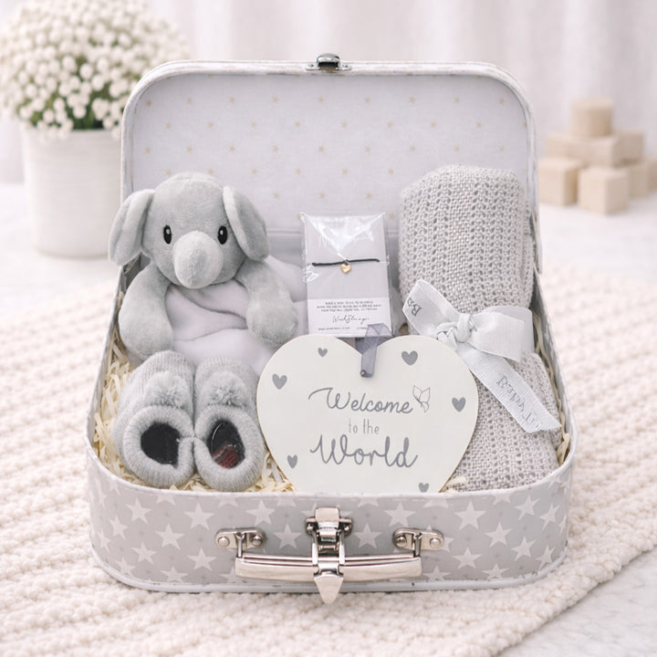 Unisex Grey Suitcase Gift Hamper Set