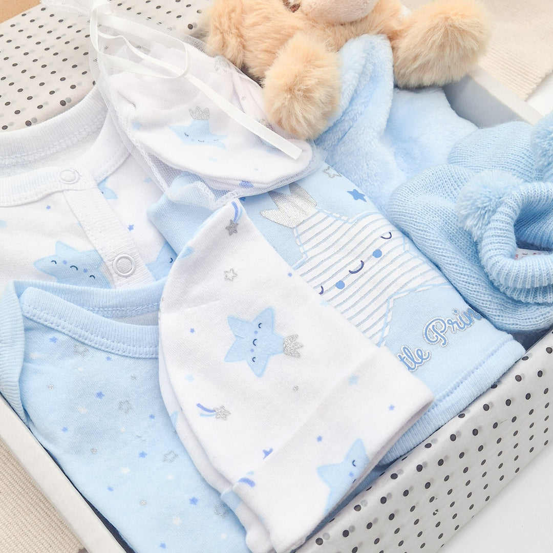 Blue Little Prince & Comforter Boys Gift Hamper Set