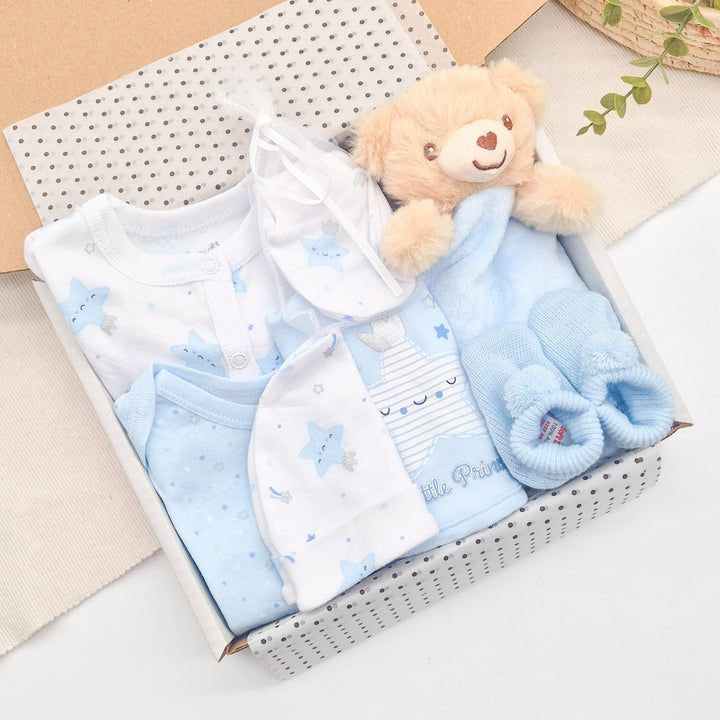Blue Little Prince & Comforter Boys Gift Hamper Set