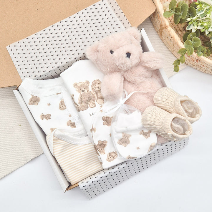 Unisex Bear Bunny and Bear Comforter Gift Hamper Set