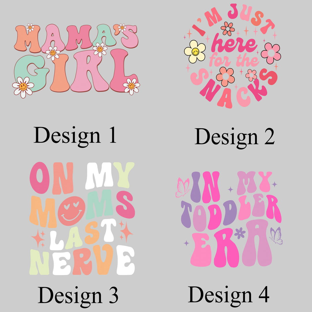 Girls Retro Style Children's T-shirt (Multiple Designs)