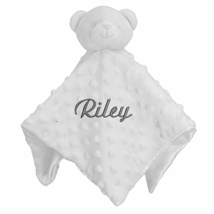 Personalised Unisex Embroidered Grey Blanket, Comforter or Gift Set