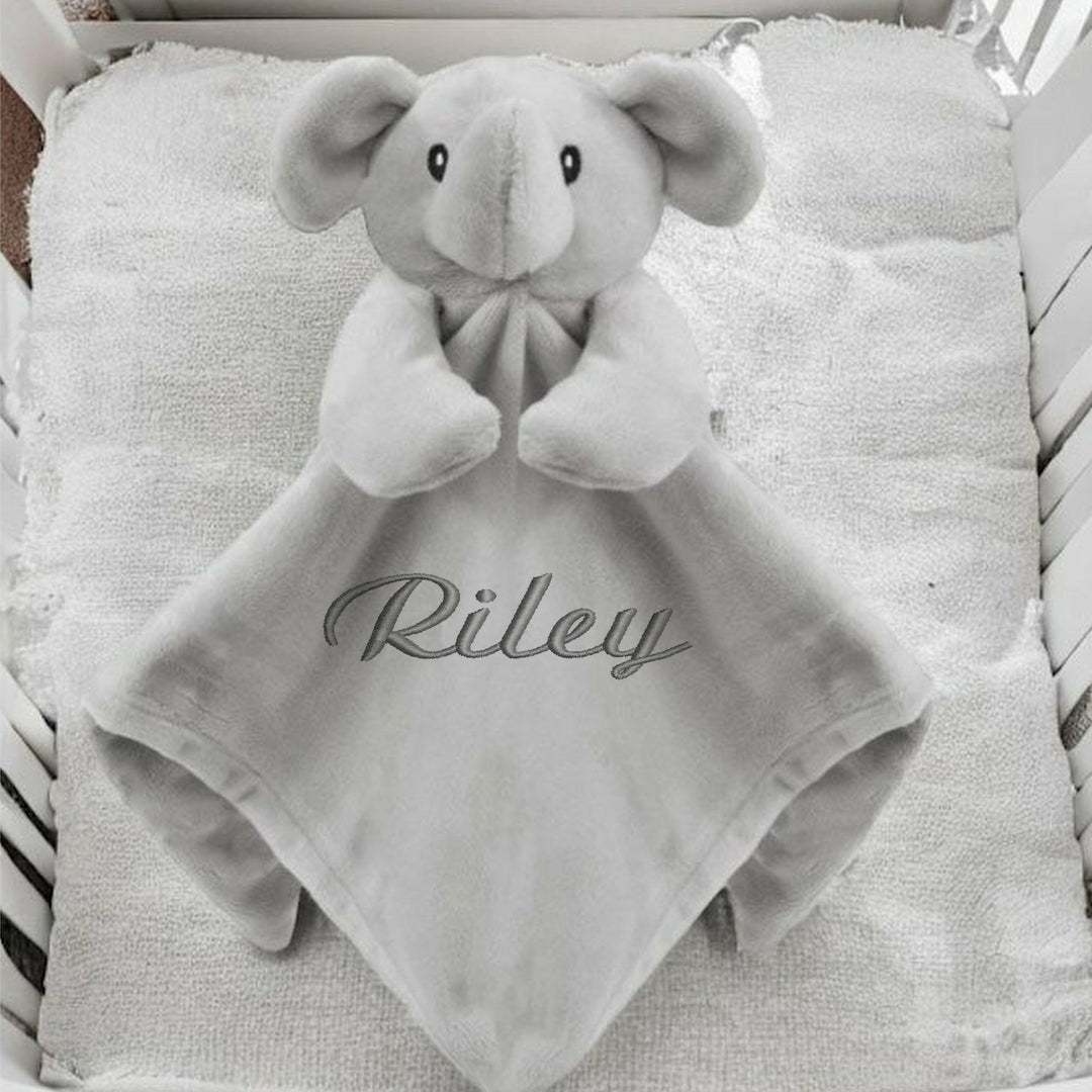 Personalised Unisex Embroidered Grey Blanket, Comforter or Gift Set