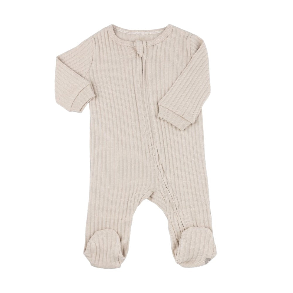 Biscuit Ribbed Sleepsuit