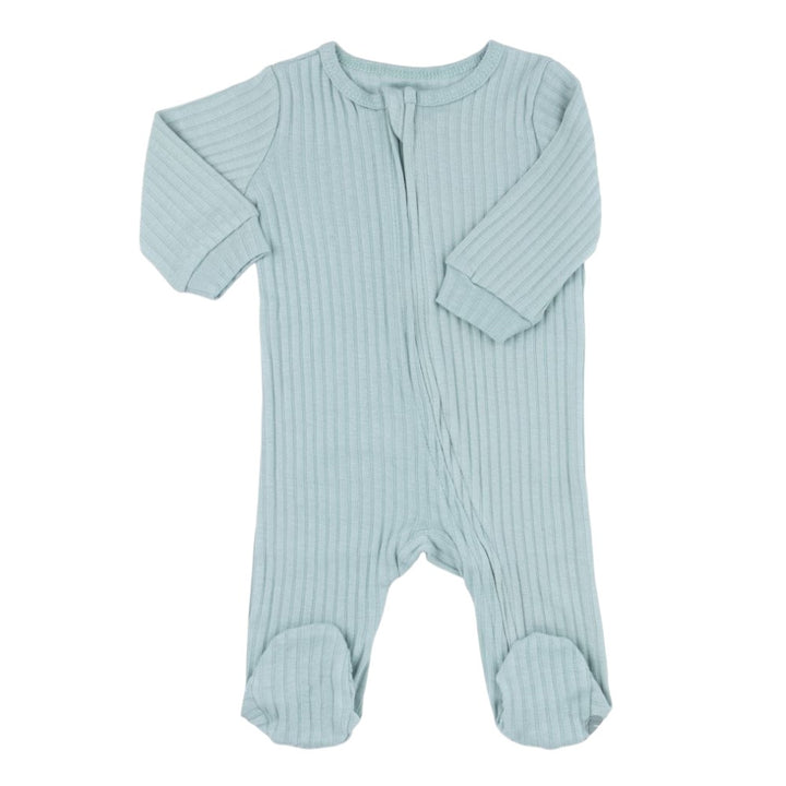 Sage Green Ribbed Sleepsuit