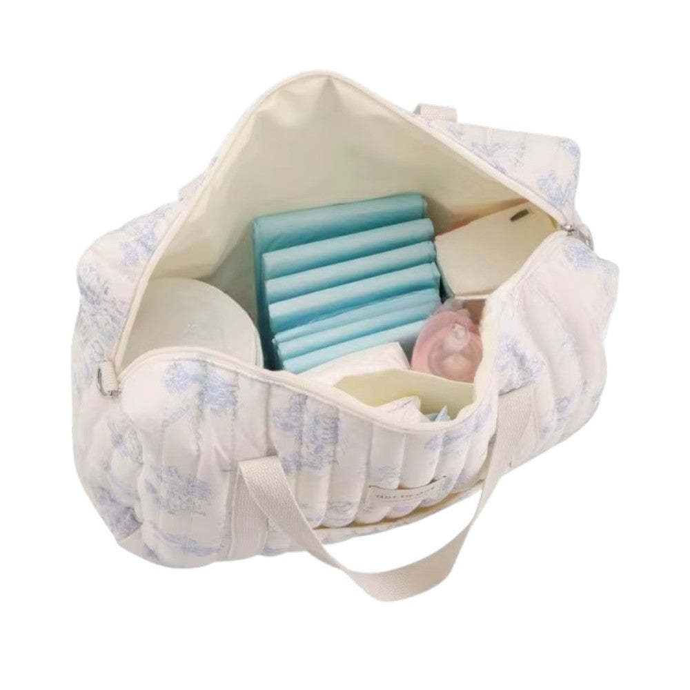 Blue Floral Hospital Bag