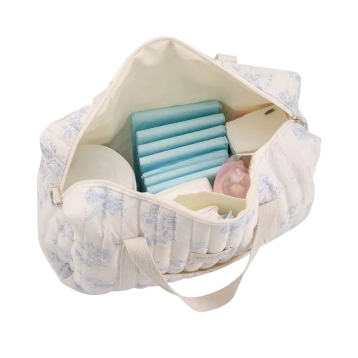 Blue Floral Hospital Bag