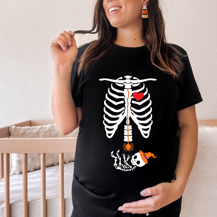 Black Halloween Maternity T-shirt