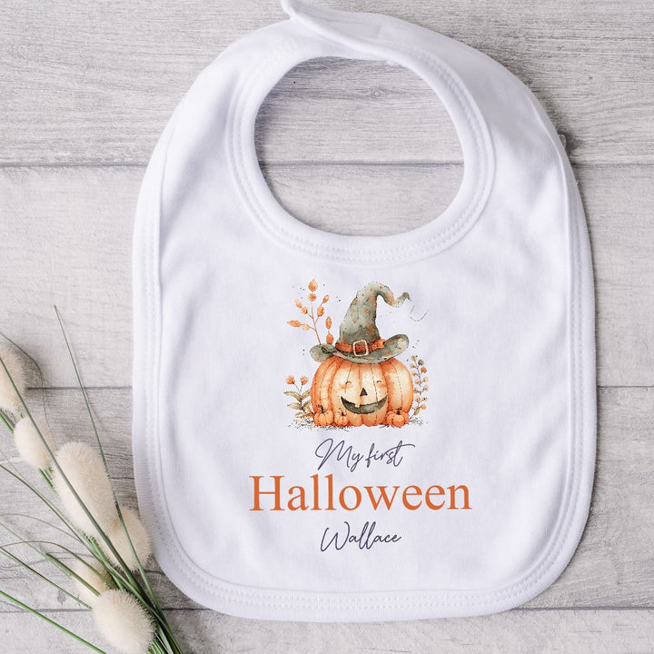 Personalised My First Halloween Pumpkin Babygrow/Vest/Bib