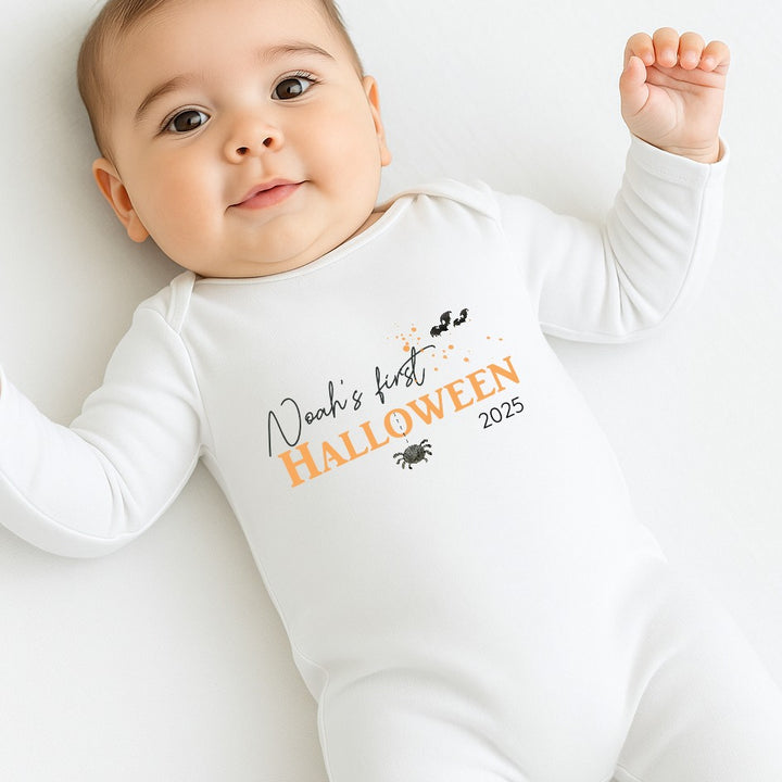 Personalised My First Halloween Spider Babygrow/Vest/Bib
