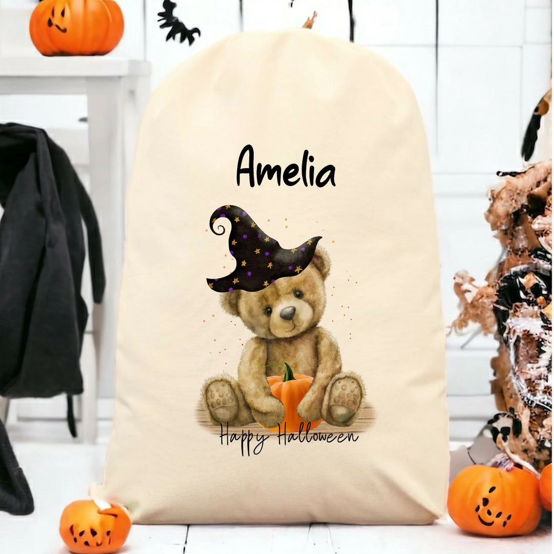 Personalised Halloween Teddy Treat Sack