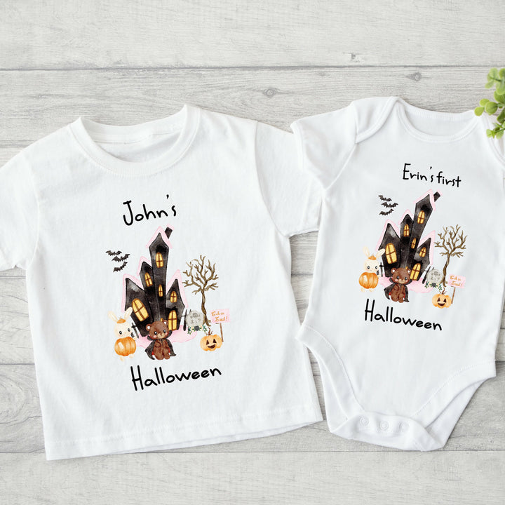 Personalised Halloween Matching T-shirt/Vest