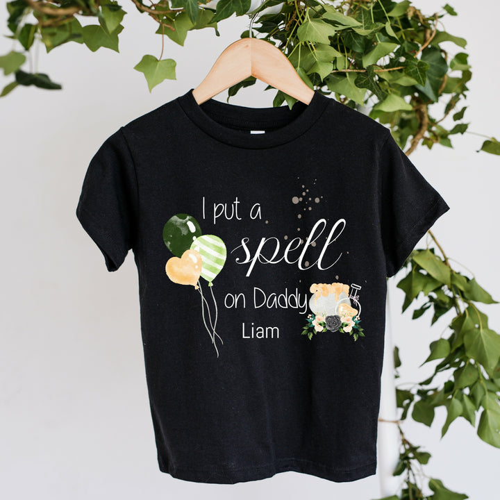 Personalised Halloween I Put A Spell On You Black T-shirt