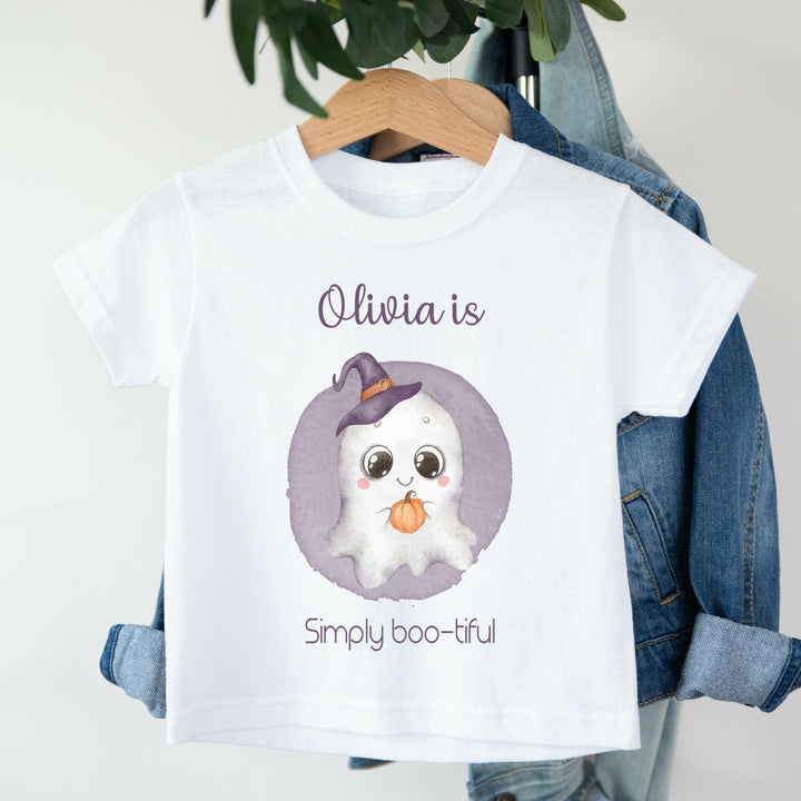 Personalised Halloween Purple Ghost Outfit