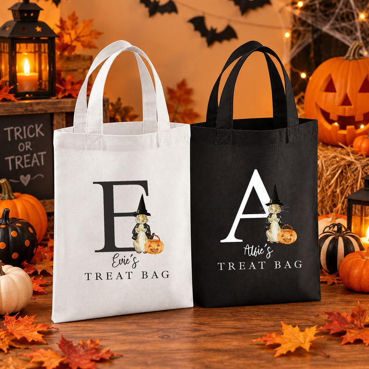 Halloween Trick or Treat Sweet Bag Personalised | Boys Girls Wizard Bunny Rabbit