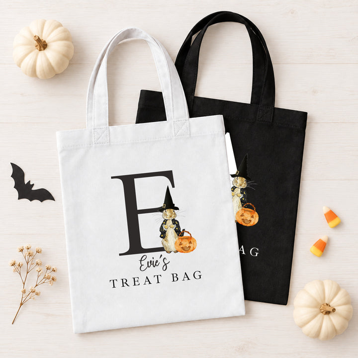 Halloween Trick or Treat Sweet Bag Personalised | Boys Girls Wizard Bunny Rabbit