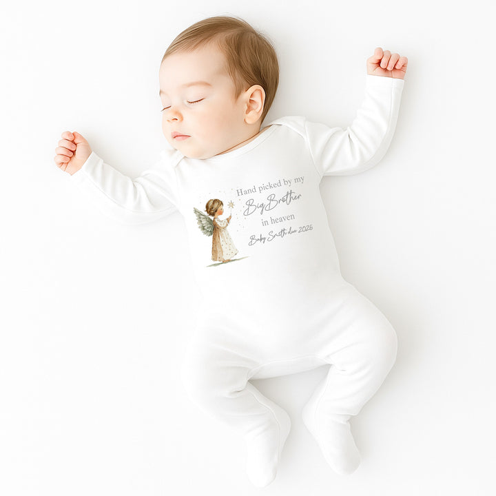 Personalised Picked From Heaven Angel Announcement Vest