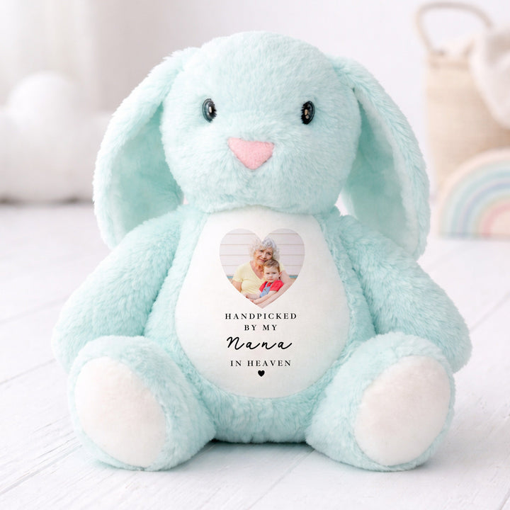 Personalised Photo Hand Picked Heaven Baby Announcement Rabbit
