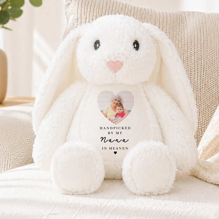 Personalised Photo Hand Picked Heaven Baby Announcement Rabbit