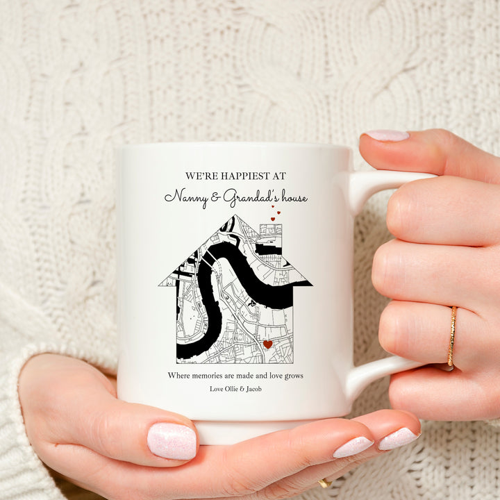 Personalised Happiest At Nanny & Grandad's Mug