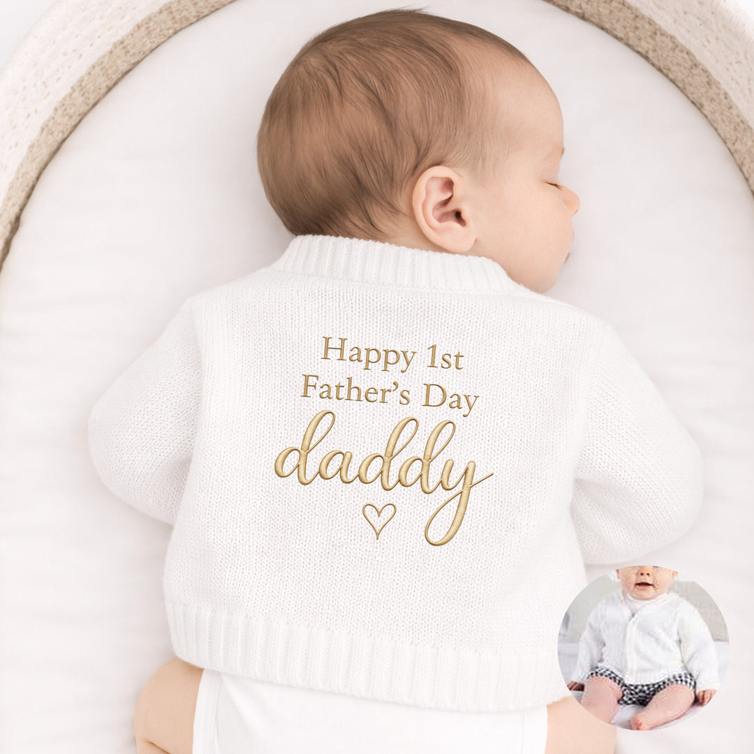 Embroidered Happy 1st Father&