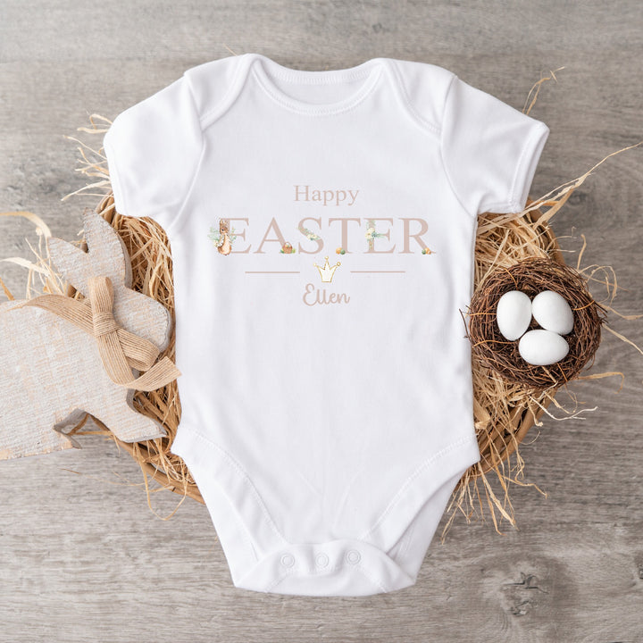 Personalised Happy Easter Babygrow/Baby Vest