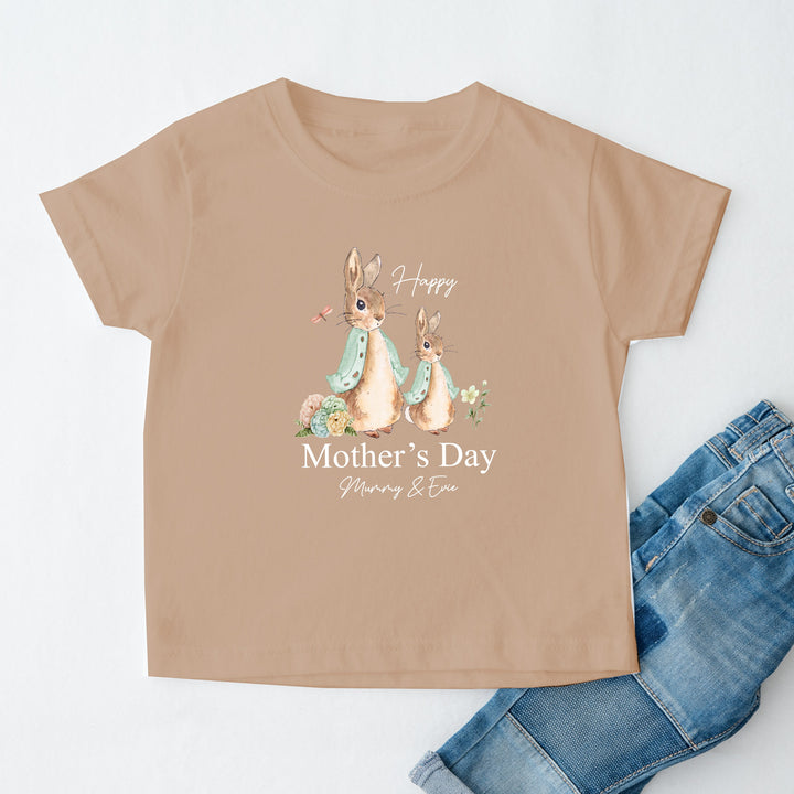 Happy Mother's Day Sage Bunnies Kid Childrens T-shirt