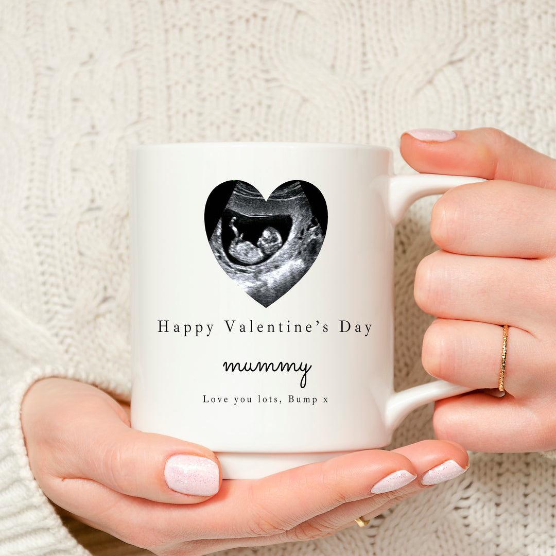Personalised Love Bump Happy Valentine's Day Mug
