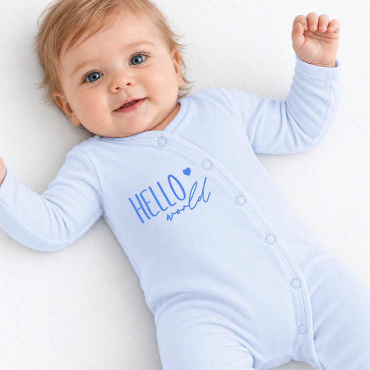 Personalised Boys Hello World Coming Home Outfit
