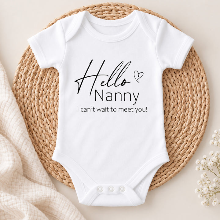 Hello Nanny Baby Announcement Vest