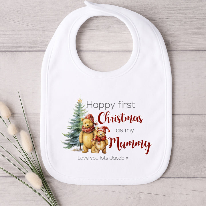 Personalised Pooh Bear Happy 1st Christmas As My Mummy/Daddy Baby Grow