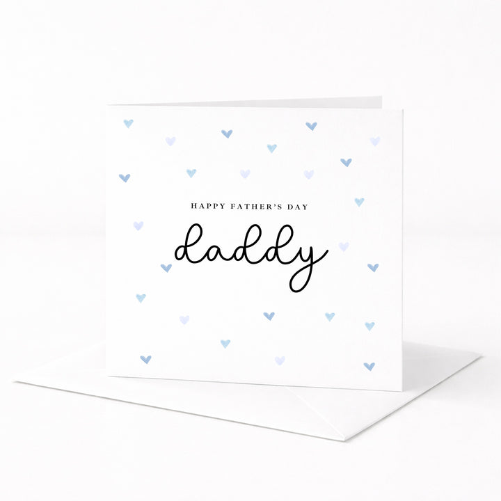 Blue Hearts Happy Father's Day Daddy Card