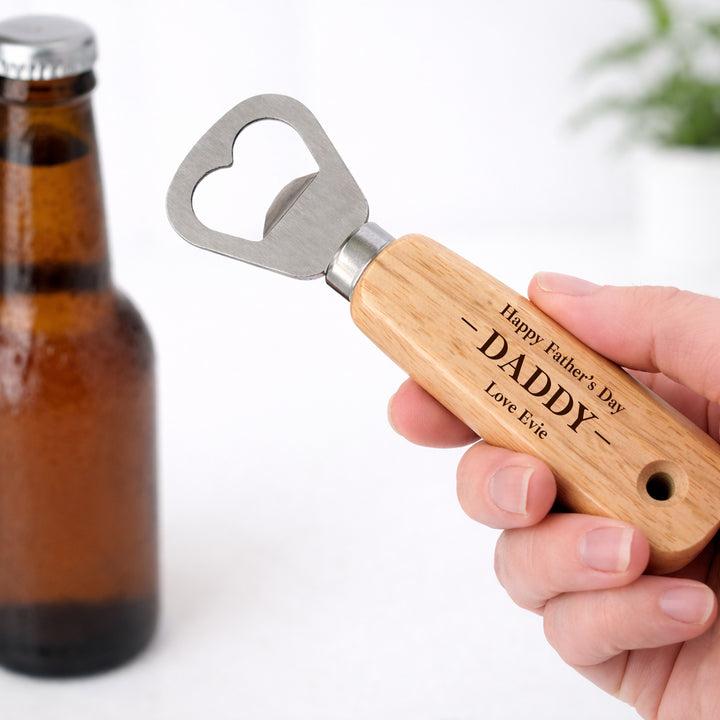 Personalised Happy Father's Day Daddy Engraved Bottle Opener