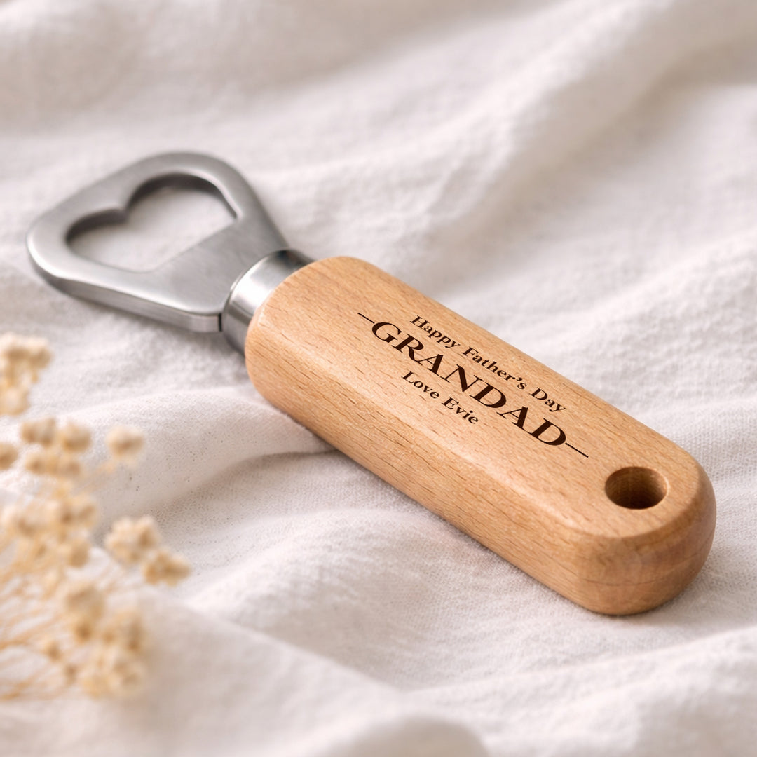 Personalised Happy Father's Day Daddy Engraved Bottle Opener