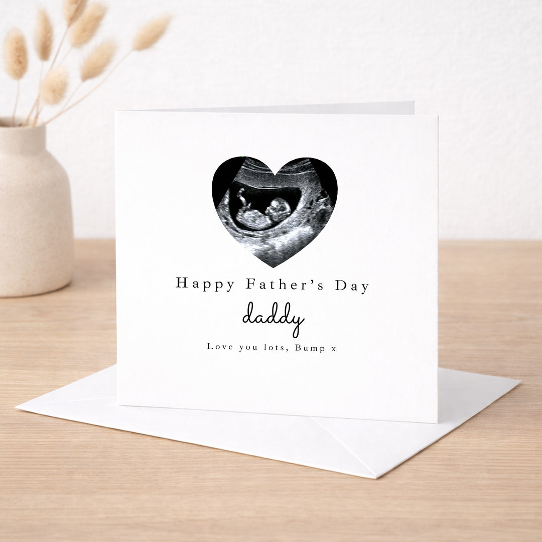 Personalised Baby Scan Happy 1st Father's Day Card
