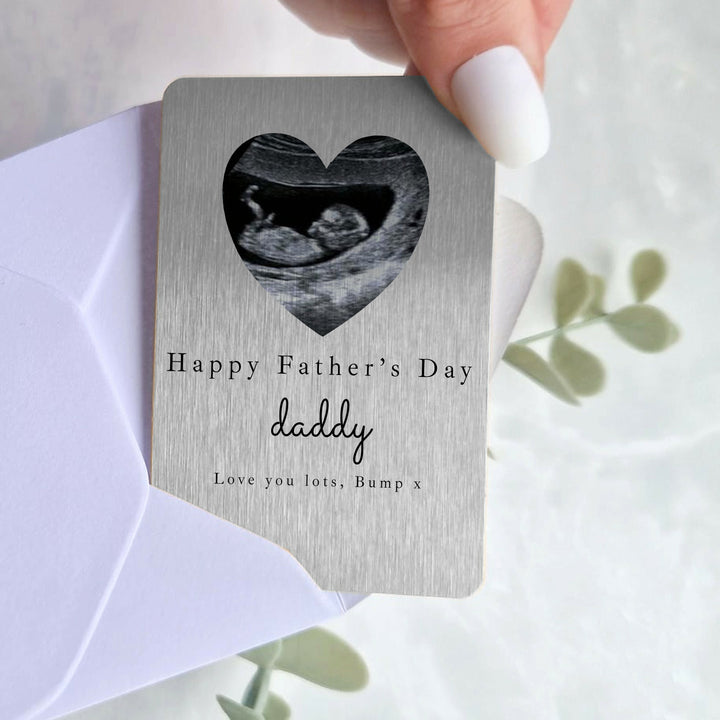 Personalised Happy Father's Day Daddy Baby Scan Wallet Card