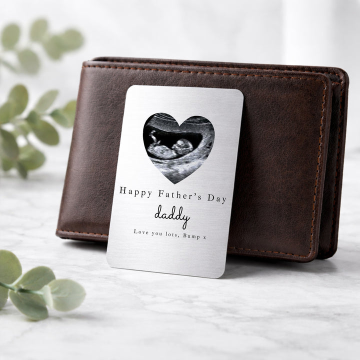 Personalised Happy Father's Day Daddy Baby Scan Wallet Card