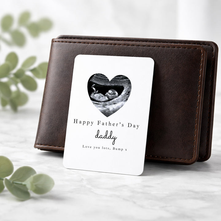 Personalised Happy Father's Day Daddy Baby Scan Wallet Card