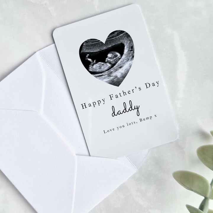Personalised Happy Father's Day Daddy Baby Scan Wallet Card