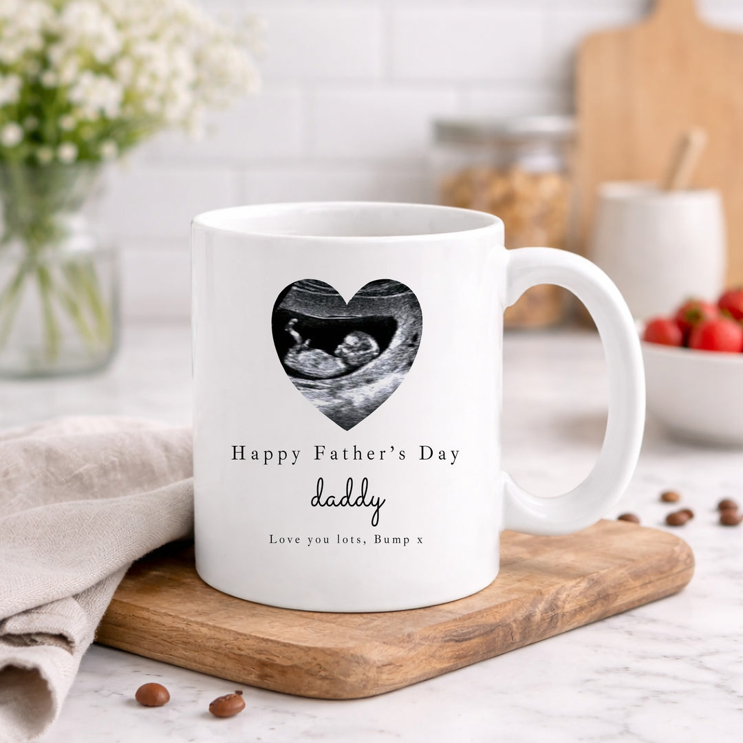 Personalised Baby Scan Happy Father's Day Mug