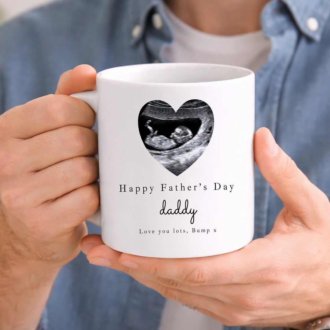 Personalised Baby Scan Happy Father's Day Mug